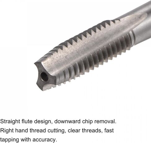 uxcell Thread Milling Taps, 3/8-16 UNC High Speed Steel (HSS) 3 Straight Flutes Machine Screw Thread Threading Tap, 5" Length (Extra Long) in Saudi Arabia