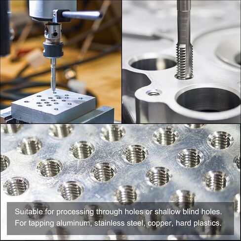 uxcell Thread Milling Taps, 3/8-16 UNC High Speed Steel (HSS) 3 Straight Flutes Machine Screw Thread Threading Tap, 5" Length (Extra Long) in Saudi Arabia
