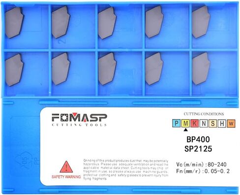 FomaSP GTN-4 (SP400) CNC Grooving Carbide Inserts Steel Fit for SPB426 Lathe Grooving Cutting Tools 10pcs in Kuwait
