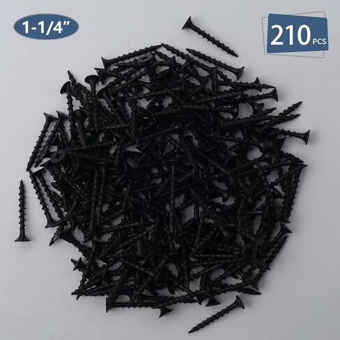 JEGONFRI 65pcs #10 × 3-1/2 inch High Hardness Drywall Screws, Black, Coarse Thread, Phillips Drive, Bugle Head, Black Wood Screws, Long Screws, Wood and More in Kuwait