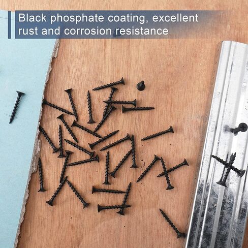 JEGONFRI 65pcs #10 × 3-1/2 inch High Hardness Drywall Screws, Black, Coarse Thread, Phillips Drive, Bugle Head, Black Wood Screws, Long Screws, Wood and More in Kuwait