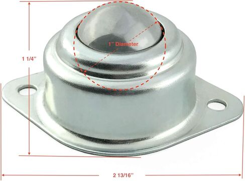 1" Roller Ball Transfer Bearings, 1,320 Lbs Total Load-Bearing Capacity (Set of 12) in Kuwait