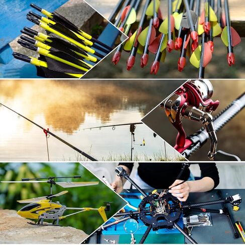 MECCANIXITY Carbon Fiber Tubes, 500mm x 25mm x 22mm 3K Hollow Carbon Wrapped Tubing Round Plain Weave Glossy Surface for Quadcopter Pack of 2 in Kuwait