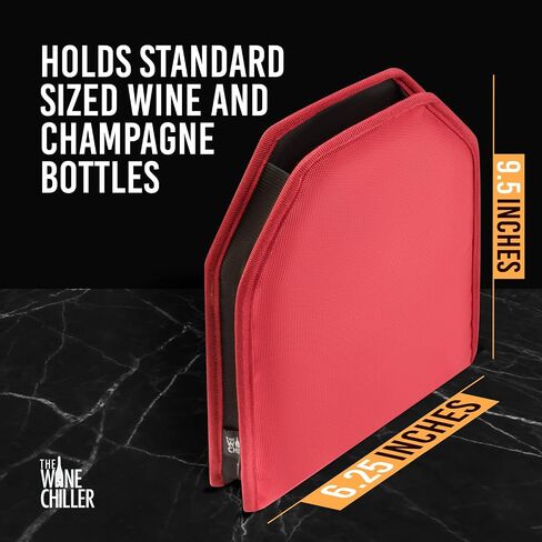 Wine Cooler Sleeve, High Quality Solid Gel Wine Sleeve, Reusable Wine Bottle Cooler, Black in Saudi Arabia
