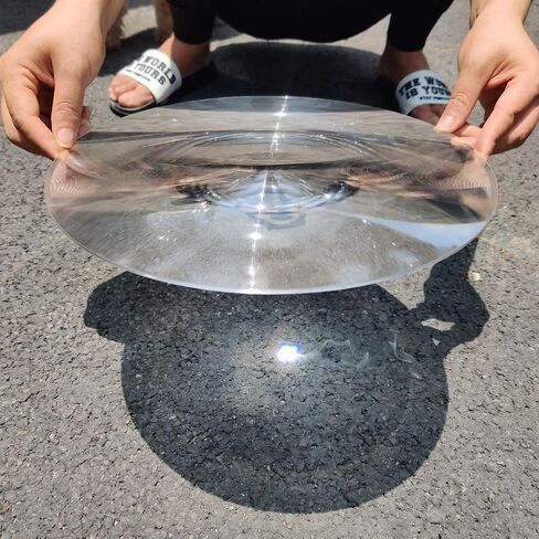 2-Pack Large Fresnel Lenses Φ300mm(11.81") Focal Length 120mm Acrylic Magnifier for Solar Heating,Solar Cooking,Visual Education. (Focal Length 120mm) in Saudi Arabia
