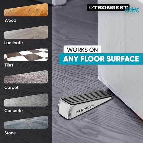 أقوى سدادة للباب، إسفين لإيقاف الباب شديد التحمل مصنوع من الزنك والمطاط عالي الجودة يناسب أي باب، وأي أرضية. مجموعة من 6 واقيات حائط ذاتية اللصق إضافية in Kuwait