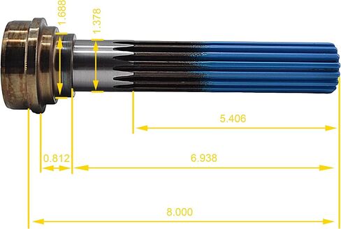 RABROPAR Midship كعب رمح 1.375 "x16 خدد أنبوب 2.5x.083" لسلسلة 1210-1350 2-53-471 in Saudi Arabia