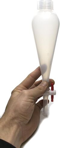 Separating Funnel, 100ml - Polypropylene - Polypropylene Stopcock, PTFE Plug - Leak-Proof Screw Cap - Eisco Labs in Saudi Arabia