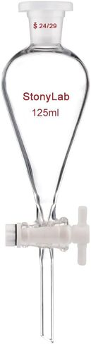 stonylab Borosilicate Glass 2000 ml Heavy Wall Conical Separatory Funnel with 24/29 Joints and PTFE Stopcock, 2000 ml in Kuwait