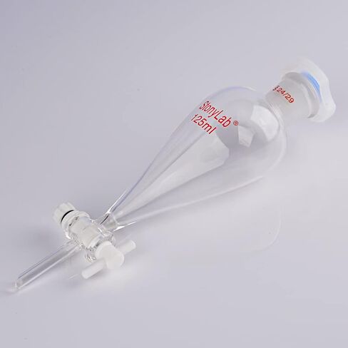 stonylab Borosilicate Glass 2000 ml Heavy Wall Conical Separatory Funnel with 24/29 Joints and PTFE Stopcock, 2000 ml in Kuwait
