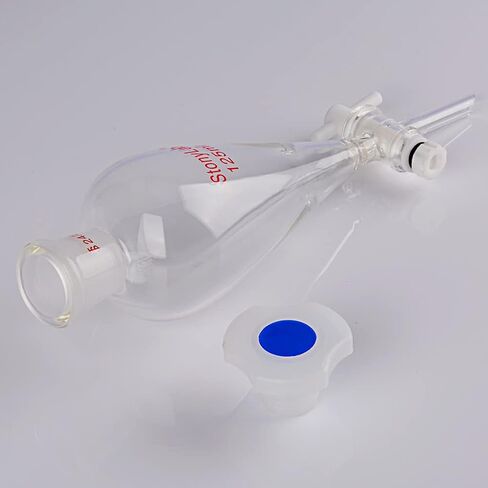 stonylab Borosilicate Glass 2000 ml Heavy Wall Conical Separatory Funnel with 24/29 Joints and PTFE Stopcock, 2000 ml in Kuwait