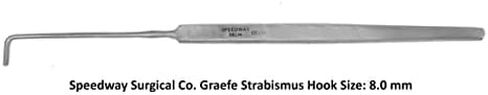 Graefe Strabismus Hook Size: 8.0 mm I Stainless Steel I 145mm Approx. in Saudi Arabia