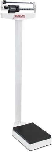 Detecto 437 Mechanical Physician Scale Without Height Rod - Die-Cast Beam with Black Aluminum Insert - Rigid Construction with Precise Results, Eye-Level Display - 450Lbs x 4 oz Capacity in Kuwait