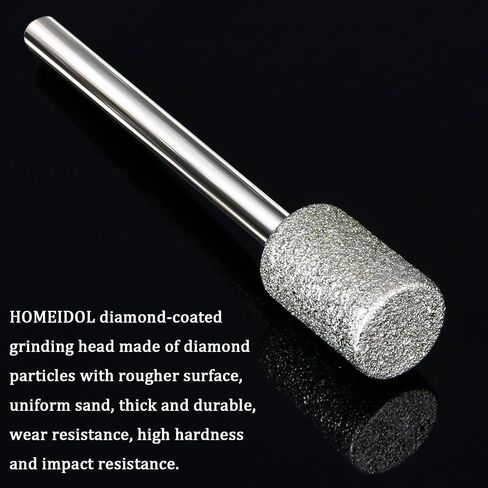 20Pcs Diamond Burr Bits for Dremel, 1/8" Shank Rotary Tool Bits for Stone | Diamond Grinding Bit for Dremel Sanding Bits Stone Carving Set for Glass, Stone, Rocks, Jewelry Carving, Engraving, Polishing in Saudi Arabia