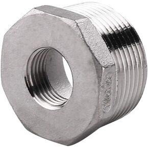 Avanty Stainless Steel 304 Cast Pipe Fitting Hex Bushing 1" NPT Male x 1/2" NPT Female 1pc in Kuwait