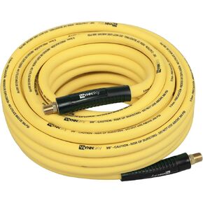 3/8" Hybrid Air Hose 50ft 1/4" MNPT Air Compressor Hose Heavy Duty Lightweight Hybrid and Bend Restrictor Fittings in Kuwait