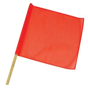 NMC STF2 SAF-T-Flag - أحمر/برتقالي، قطري بلاستيكي، 18 بوصة × 18 بوصة، علم بلاستيكي للسلامة المرورية بمقبض 30 بوصة in Kuwait