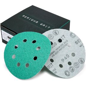 Sanding Discs 5 Inch 8 Hole 180 Grit - Heavy-Duty Hook & Loop Wet Dry Film Sandpaper Discs - Very Fine Sand Paper for Random Orbital Sanders - Wood, Automotive, Metal, etc - 50 Pack Box
