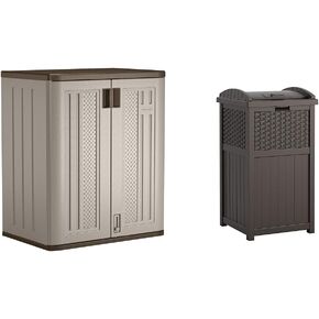 Suncast Heavy Duty Base Construction Storage Garage Organizer with Metal Reinforced Shelving, Low Maintenance, and Double Wall Construction, Silver in Saudi Arabia