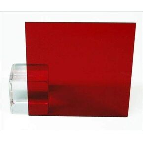 1/8" (3mm) Dark Red Translucent Acrylic Plexiglass Sheet 12"x12" Cast (0.118") Thick Nominal Size AZM in Kuwait
