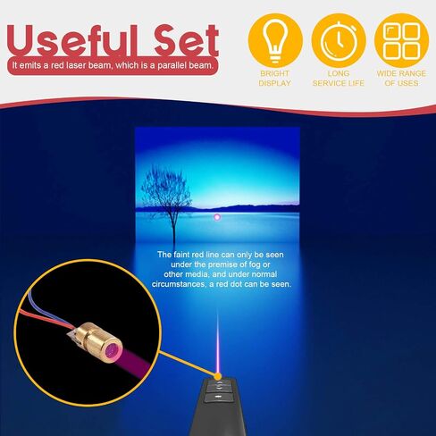 Hilitchi 40Pcs Mini Laser Dot Diode Module Head WL Red 650nm 6mm 5V 5mW and 3V 5mW and Light Dependent Resistor LDR Sensor 5 mm GM5539 5539 in Saudi Arabia