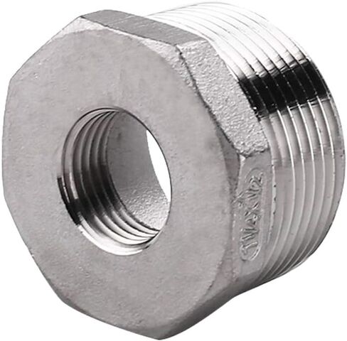 Avanty Stainless Steel 304 Cast Pipe Fitting Hex Bushing 1" NPT Male x 1/2" NPT Female 1pc in Kuwait