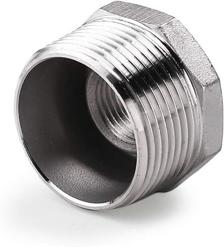 Avanty Stainless Steel 304 Cast Pipe Fitting Hex Bushing 1" NPT Male x 1/2" NPT Female 1pc in Kuwait