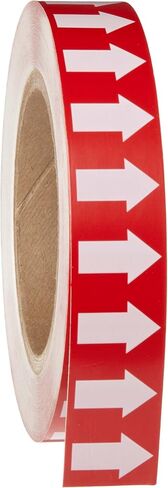 Brady 91426 1" Width, 90' Length, B-946 High Performance Vinyl, White On Red Color Arrow Tape, Legend (Arrow Pictogram) in Saudi Arabia