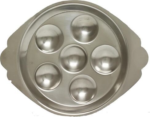 طبق حلزون من ثاندر جروب SLSN006D، 6 فتحات، من الفولاذ المقاوم للصدأ، عبوة من 12 قطعة in Kuwait