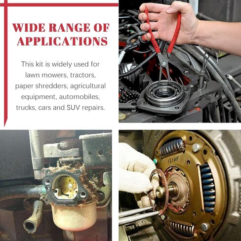 Hilitchi 261Pcs 16 Sizes 4mm to 30mm Alloy Steel External Retaining Rings Internal Circlip Snap Retaining Clip Ring with 4 in 1 Snap Ring Pliers, Wrist Pin Clips Internal External Repair Projects in Kuwait