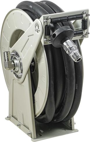 بكرة خرطوم الوقود VEVOR، 3/4 بوصة × 66 بوصة، بكرة خرطوم ديزل طويلة جدًا قابلة للسحب، هيكل من الصلب الكربوني شديد التحمل مع فوهة وقود أوتوماتيكية، خرطوم مطاطي NBR لشاحنة صهريج سفينة الطائرات، 300 رطل لكل بوصة مربعة in Kuwait