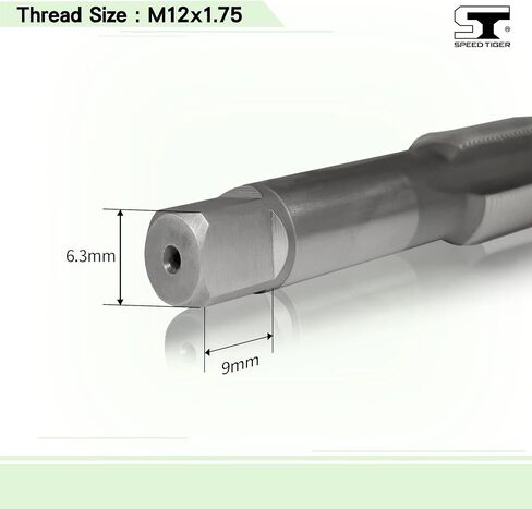 صنابير الفلوت الحلزونية SPEED TIGER TSM_M10x1.5 HSS، تسامح متري M10x1.5mm H3، 3 مزامير مستقيمة غير مطلية - صنع في تايوان (قطعتان، M10x1.5) in Kuwait