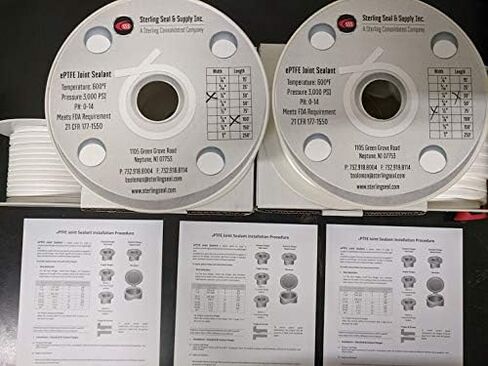 Joint Sealant PTFE, 1/2" wide x 15 feet long, “DIY" Gasket Material, QTY: 1 spool in Saudi Arabia