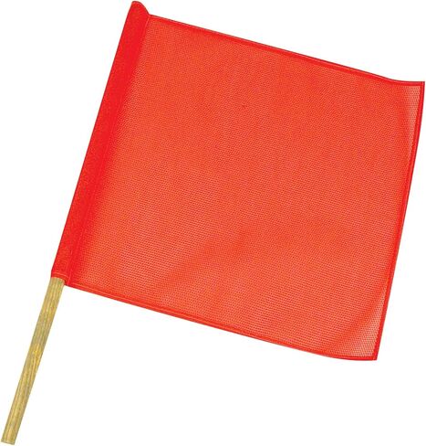 NMC STF2 SAF-T-Flag - Red/Orange, Plastic Diagonal, 18 in. x 18 in, Plastic Traffic Safety Flag with 30 in. Handle in Saudi Arabia