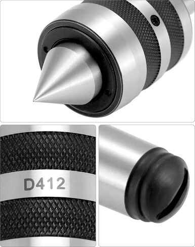 QWORK MT2 متوسط ​​التحمل للمركز المباشر Morse Taper، 2MT مركز Tailstock المباشر للخشب والمعدن مخرطة CNC، مخرطة 60 درجة متوسطة التحمل in Kuwait