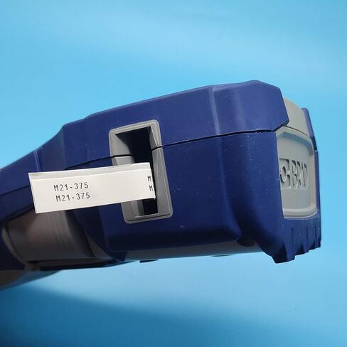 خرطوشة M21-500-595-YL مع شريط، شريط لاصق فينيل عالي الالتصاق، أسود على طبقة الفينيل الأصفر متوافقة مع BMP21-PLUS/ID PAL وBMP21-LAB/LABPAL طابعة الملصق القابلة للحمل 53.3 سم طول 0.5 سم عرض in Kuwait