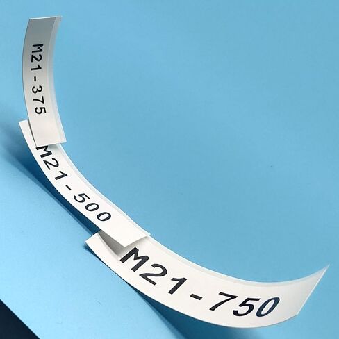 خرطوشة M21-500-595-YL مع شريط، شريط لاصق فينيل عالي الالتصاق، أسود على طبقة الفينيل الأصفر متوافقة مع BMP21-PLUS/ID PAL وBMP21-LAB/LABPAL طابعة الملصق القابلة للحمل 53.3 سم طول 0.5 سم عرض in Kuwait