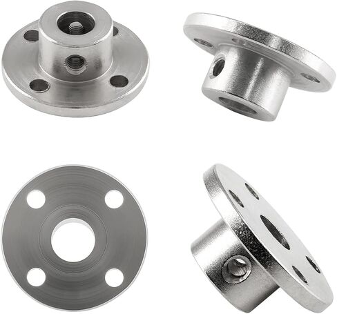 Cionyce 2 PCS 8mm Flange Shaft Coupling, Rigid Flange Coupling Motors Guide Shaft Support Coupler, High Hardness Coupling Connector Flanged Shaft Mount for DIY RC Model Motors in Saudi Arabia