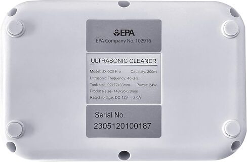 منظف بالموجات فوق الصوتية لاطقم الاسنان المثبتة: منظف بالموجات فوق الصوتية مع اوضاع تنظيف قابلة للتحديد بشكل مستقل للمحاذاة، واقي الفم، صواني التبييض، منظف مجوهرات محمول 46 كيلو هرتز 200 مل in Kuwait