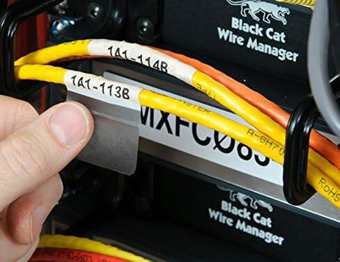 خرطوشة لاصقة Brady M-32-427 Vinyl ½27 باللون الأسود على أبيض/أبيض فاتح، عرض 1-1/2 بوصة × ارتفاع 1-1/2 بوصة، لطابعات BMP51/BMP53 in Saudi Arabia