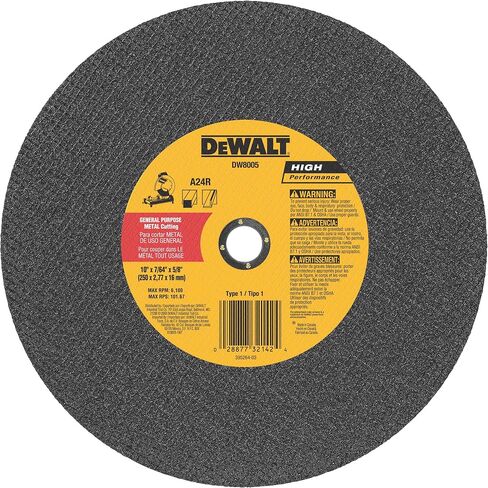 DeWalt DW8005 10 x 7/64 x 5/8 عجلة منشار تقطيع معدنية للأغراض العامة in Saudi Arabia