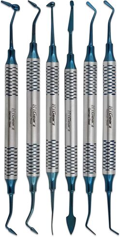 أدوات حشو الأسنان المركبة من NYGEARZ، طقم إصلاح حشو الأسنان الاحترافي، مركب دائم للأسنان من التيتانيوم، أطراف مطلية بالبلازما الزرقاء، ترميم غير لاصق، حشو أسنان ناعم 6 قطع in Kuwait