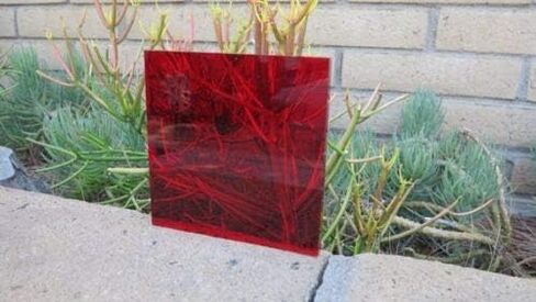 1/8" (3mm) Dark Red Translucent Acrylic Plexiglass Sheet 12"x12" Cast (0.118") Thick Nominal Size AZM in Kuwait
