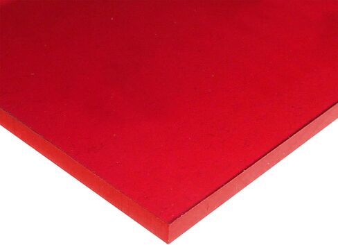 1/8" (3mm) Dark Red Translucent Acrylic Plexiglass Sheet 12"x12" Cast (0.118") Thick Nominal Size AZM in Kuwait