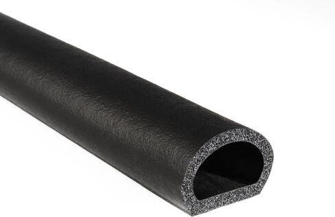 Trim-Lok D-Shaped Rubber Seal (Thick Wall) .50" Height, .50" Width, 25’ Length – EPDM Foam Seal with HT (General Acrylic) Pressure Sensitive Adhesive System, Door/Window Weather Seal - RVs, Boats, Car in Kuwait