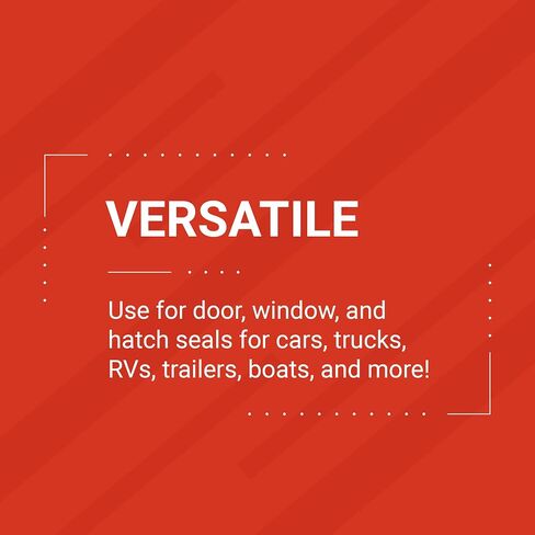 Trim-Lok D-Shaped Rubber Seal (Thick Wall) .50" Height, .50" Width, 25’ Length – EPDM Foam Seal with HT (General Acrylic) Pressure Sensitive Adhesive System, Door/Window Weather Seal - RVs, Boats, Car in Kuwait