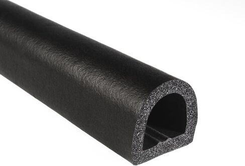 Trim-Lok D-Shaped Rubber Seal (Thick Wall) .50" Height, .50" Width, 25’ Length – EPDM Foam Seal with HT (General Acrylic) Pressure Sensitive Adhesive System, Door/Window Weather Seal - RVs, Boats, Car in Kuwait