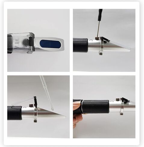 مقياس انكسار بيرة بركس مزدوج مع ATC ​​0-32% بريكس عصير فواكه مشروب سكر اختبار نبتة البيرة جاذبية محددة 1.000-1.120 مقياس كثافة السوائل في تخمير نبيذ البيرة in Kuwait