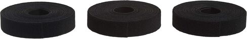 Monoprice 121886 2 Pack Hook & Loop Fastening Tape 5 Yd/Roll, 0.75", Black - (121886) Black in Saudi Arabia