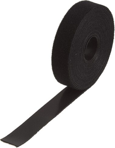 Monoprice 121886 2 Pack Hook & Loop Fastening Tape 5 Yd/Roll, 0.75", Black - (121886) Black in Saudi Arabia
